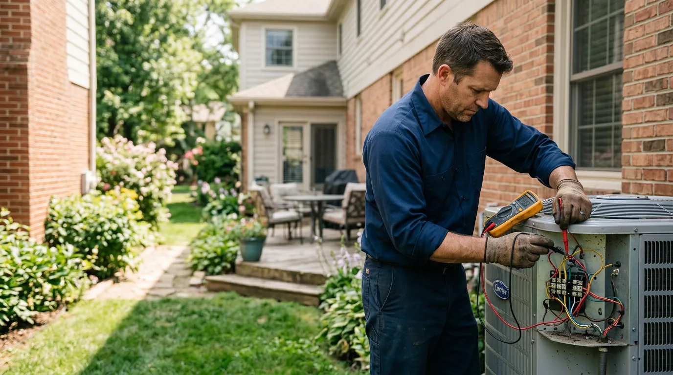 HVAC technician working near Youngstown, PA